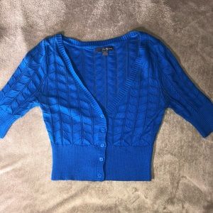 3/$15 5/$25 BLUE CROPPED CARDIGAN